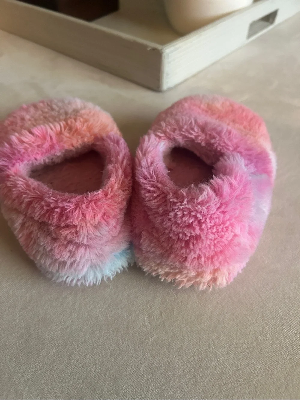 wonder nation Pink & Orange Plush Slip-On Kids Slippers